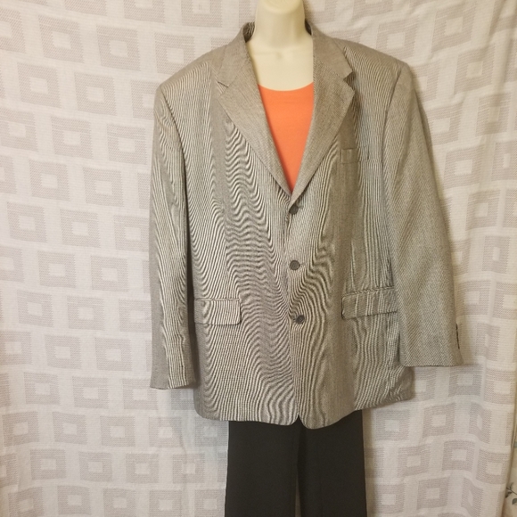 🏅Stately Adolfo Silk Wool Jacket❄ PERFECT GIFT - Picture 7 of 8